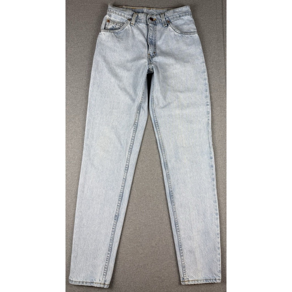 Vintage Levi's 950 Jeans Womens 5 Long Orange Tab Made USA High Rise Light Wash